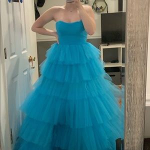 Blue tulle dress